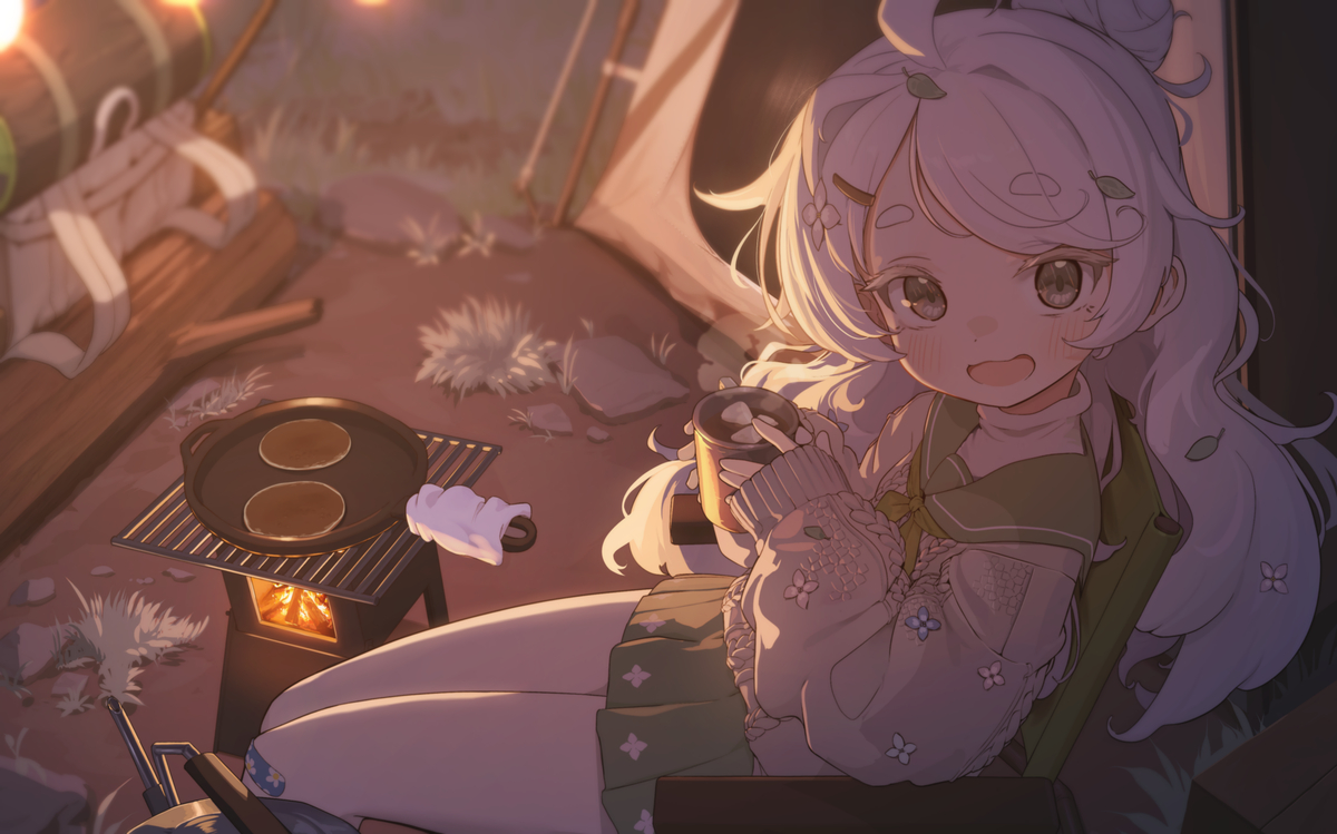 This is a pixiv picture whose title is camping.