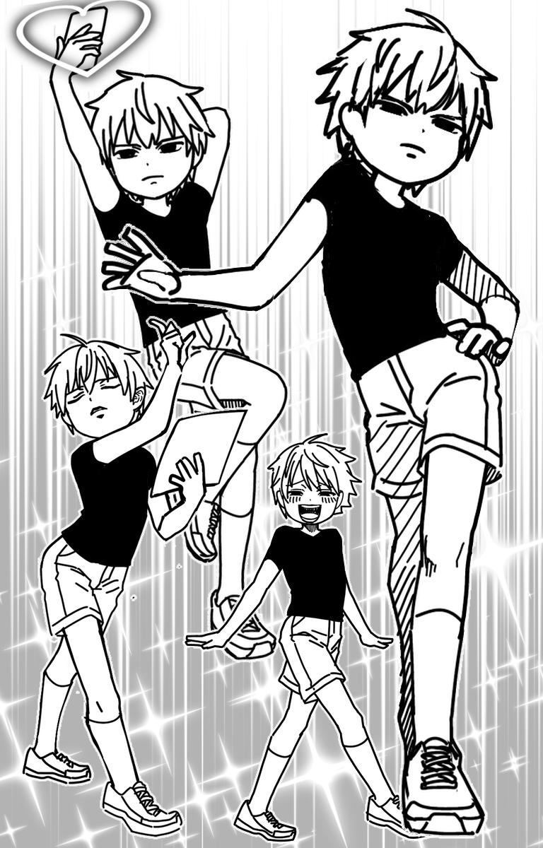 This is a pixiv picture whose title is 舞う尾根江くん！.