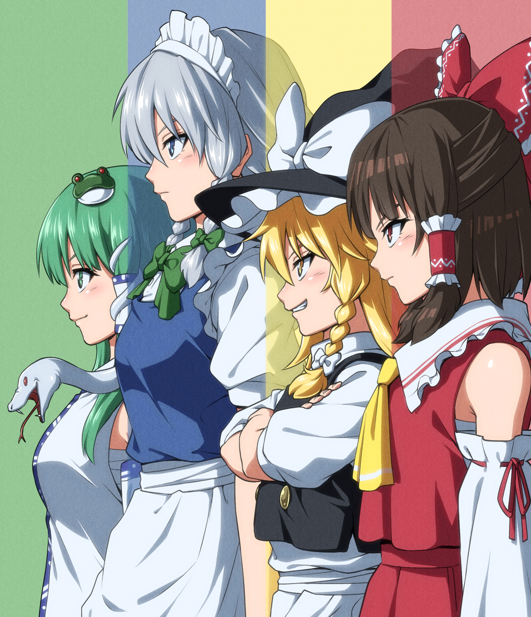 This is a pixiv picture whose title is 人間組.