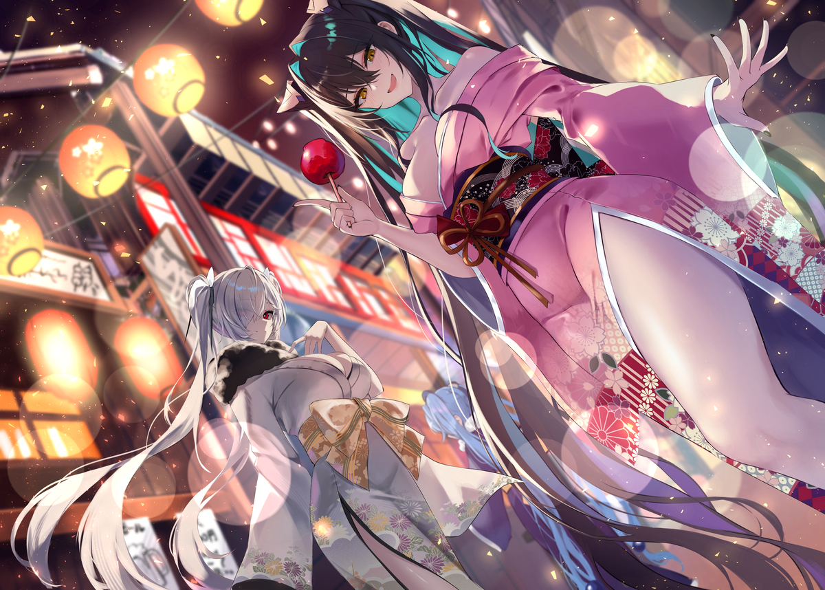 This is a pixiv picture whose title is 祭り.