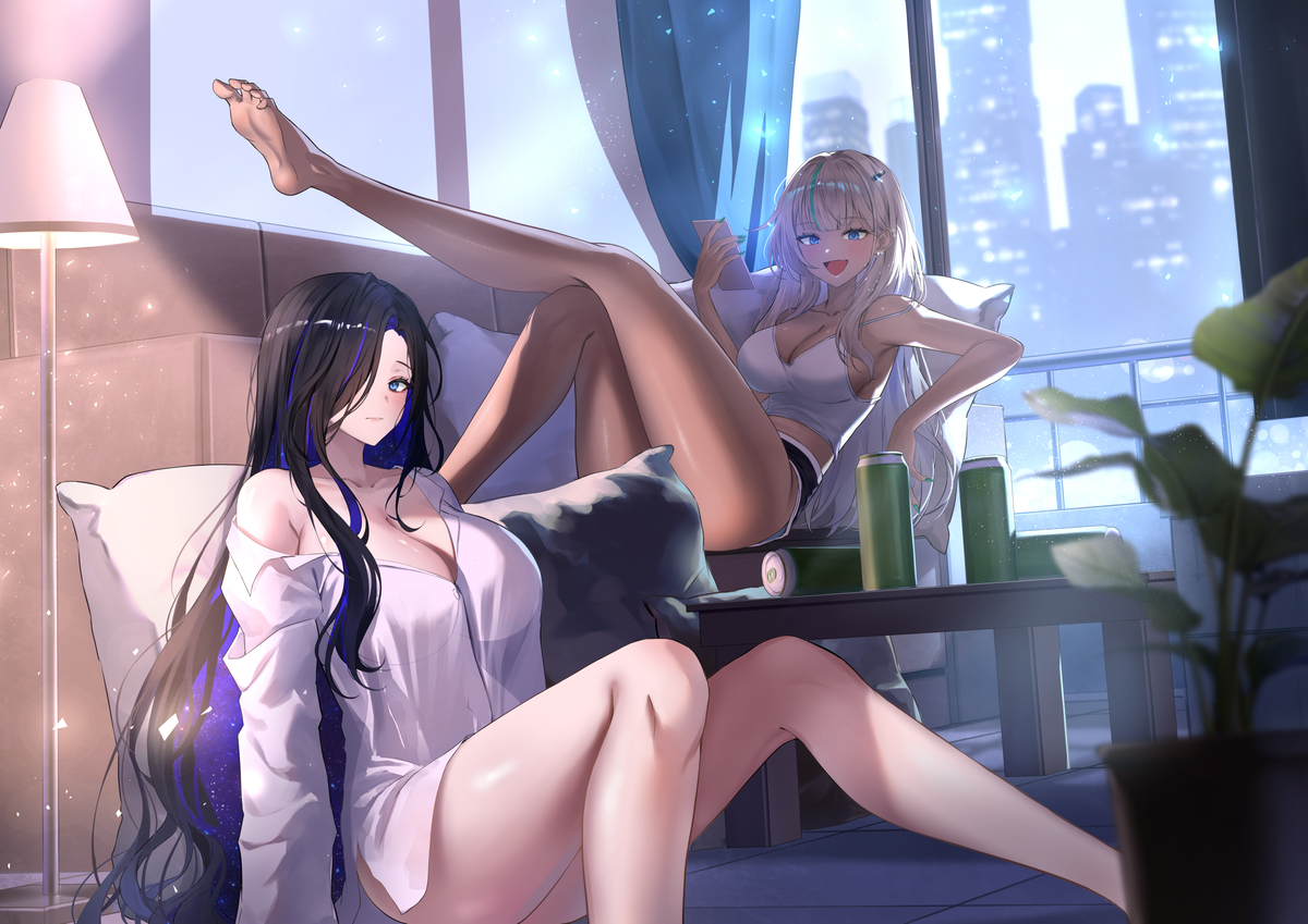 This is a pixiv picture whose title is Weekend night.