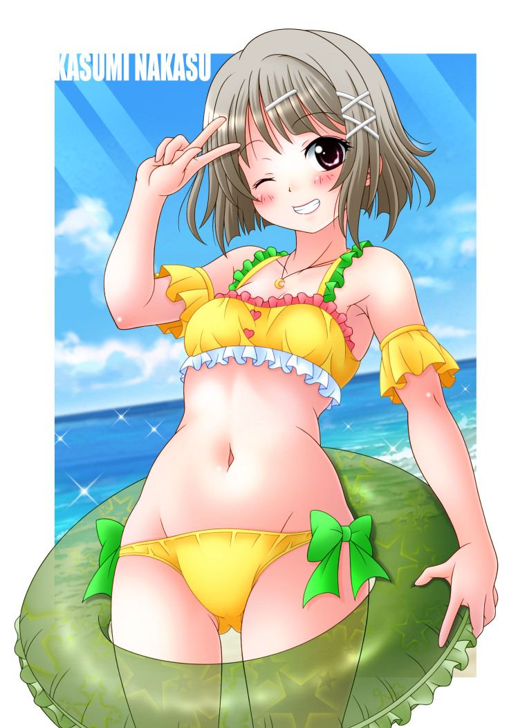 This is a pixiv picture whose title is かすみんだってビキニ可愛く着こなせますけど.