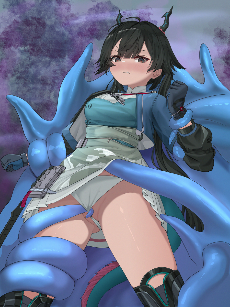 This is a pixiv picture whose title is 摸鱼.