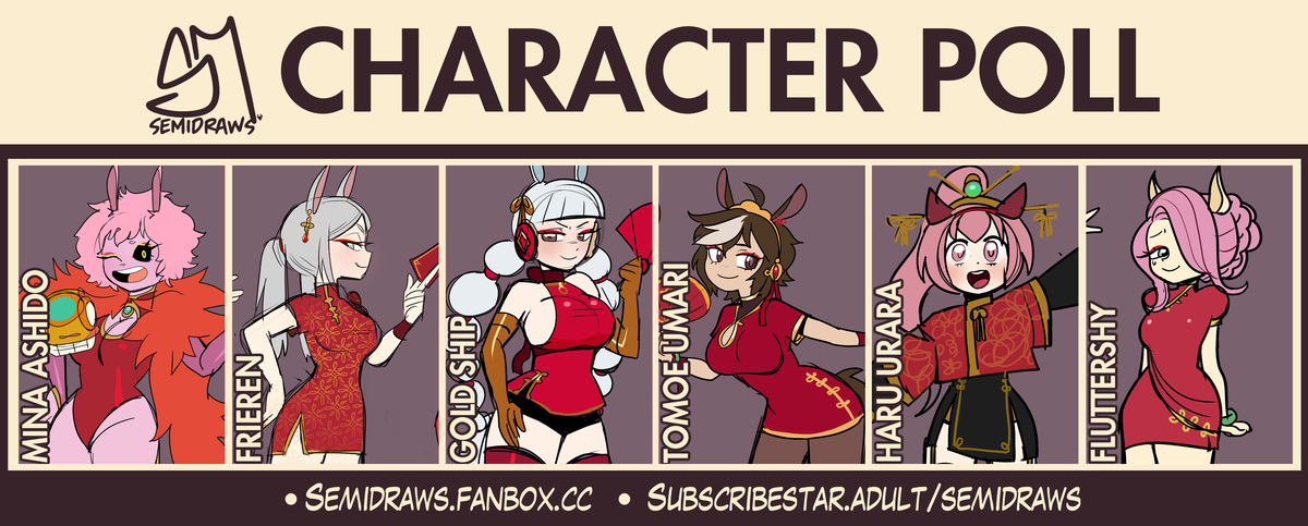 This is a pixiv picture whose title is FEBRUARY CHARACTER POLL – HORSES.