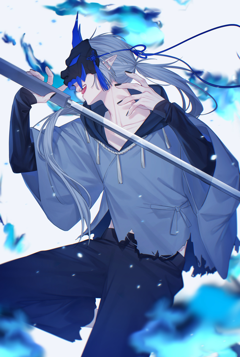 This is a pixiv picture whose title is 鬼は外？やれるもんならやってみな！.