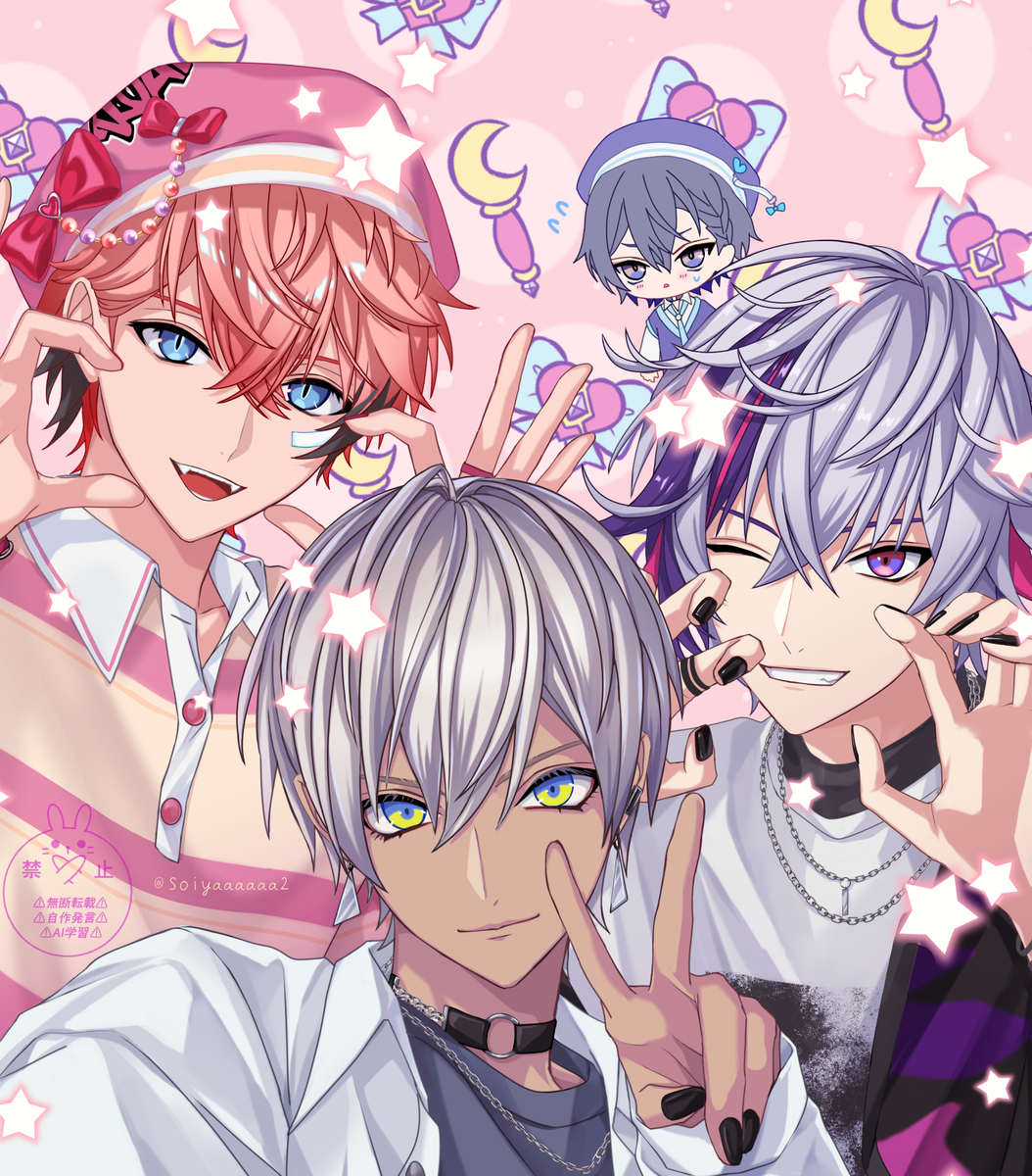 This is a pixiv picture whose title is ギャル男子.