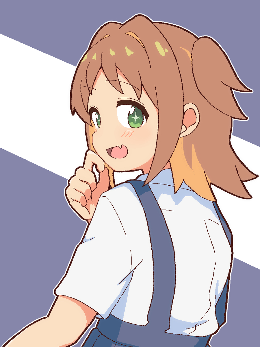 This is a pixiv picture whose title is 【おにまい】見返りあさひ.