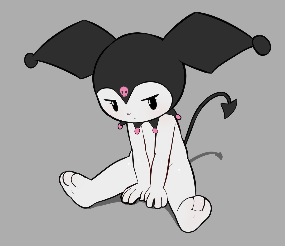 This is a pixiv picture whose title is Kuromi.