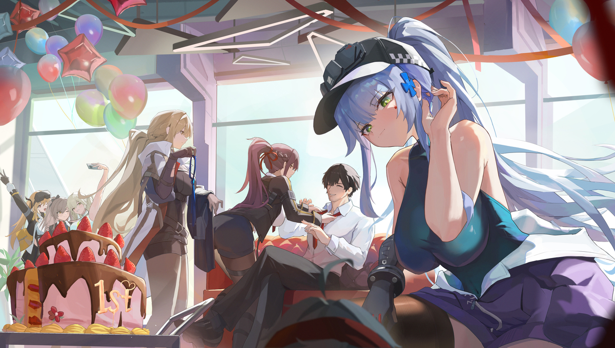 This is a pixiv picture whose title is Happy 1st Anniversary.