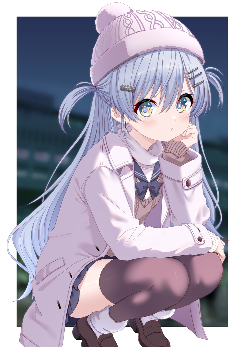 This is a pixiv picture whose title is くろむちゃん💀⛓.