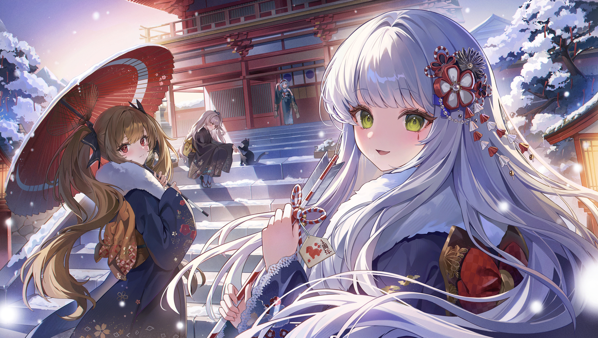 This is a pixiv picture whose title is 1st anniversary.