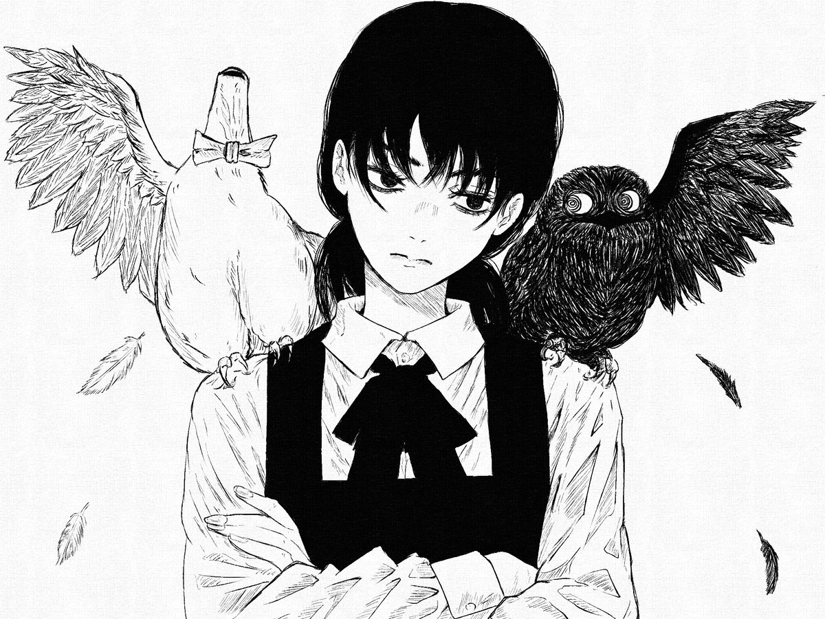 This is a pixiv picture whose title is アサと鳥.