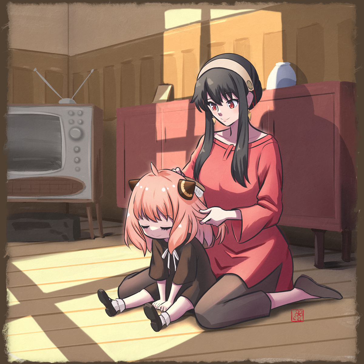 This is a pixiv picture whose title is Anya, Yor.