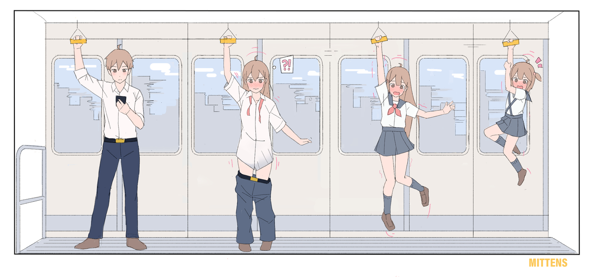 This is a pixiv picture whose title is Hang in there! (TGAR).