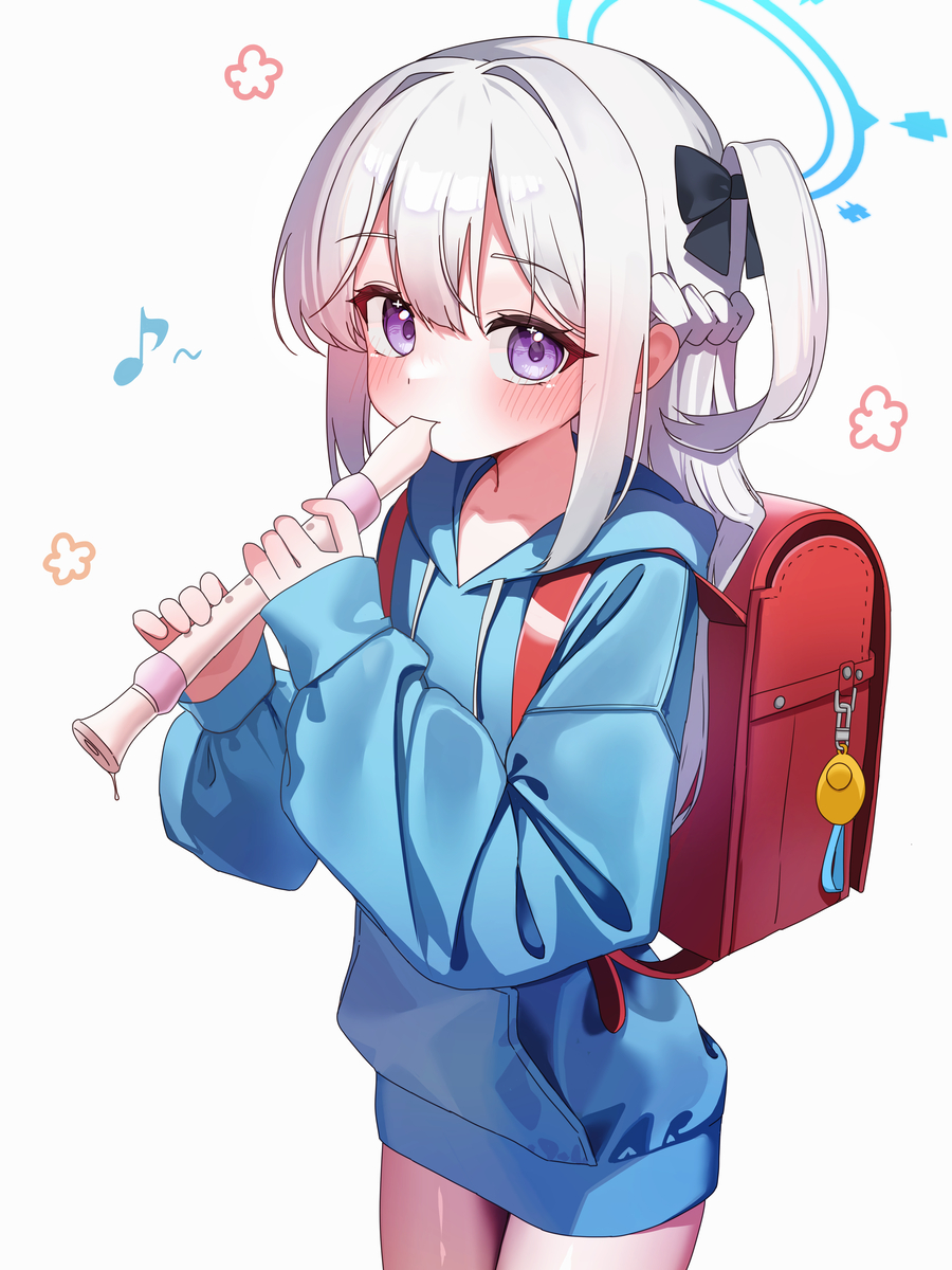 This is a pixiv picture whose title is リコーダー + ランドセル + ミヤコ.