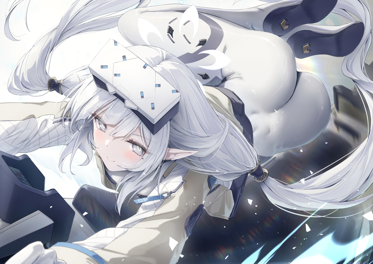 This is a pixiv picture whose title is 「ヒマリ -臨戦-」.