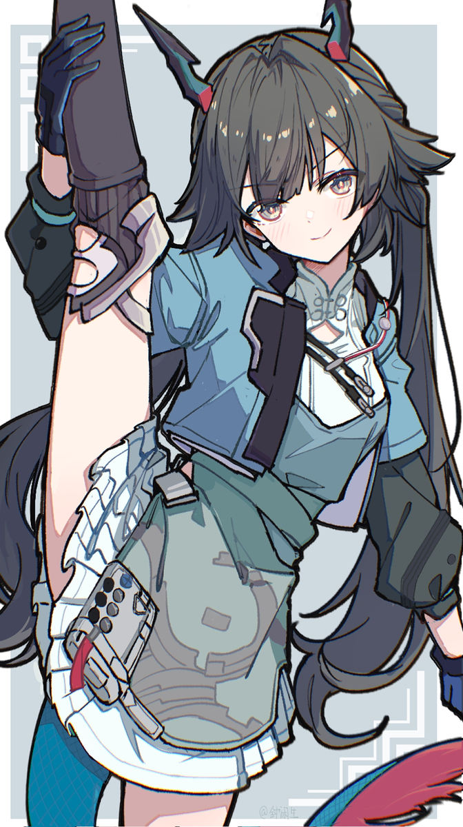 This is a pixiv picture whose title is “这种程度还是轻轻松松啦~”.