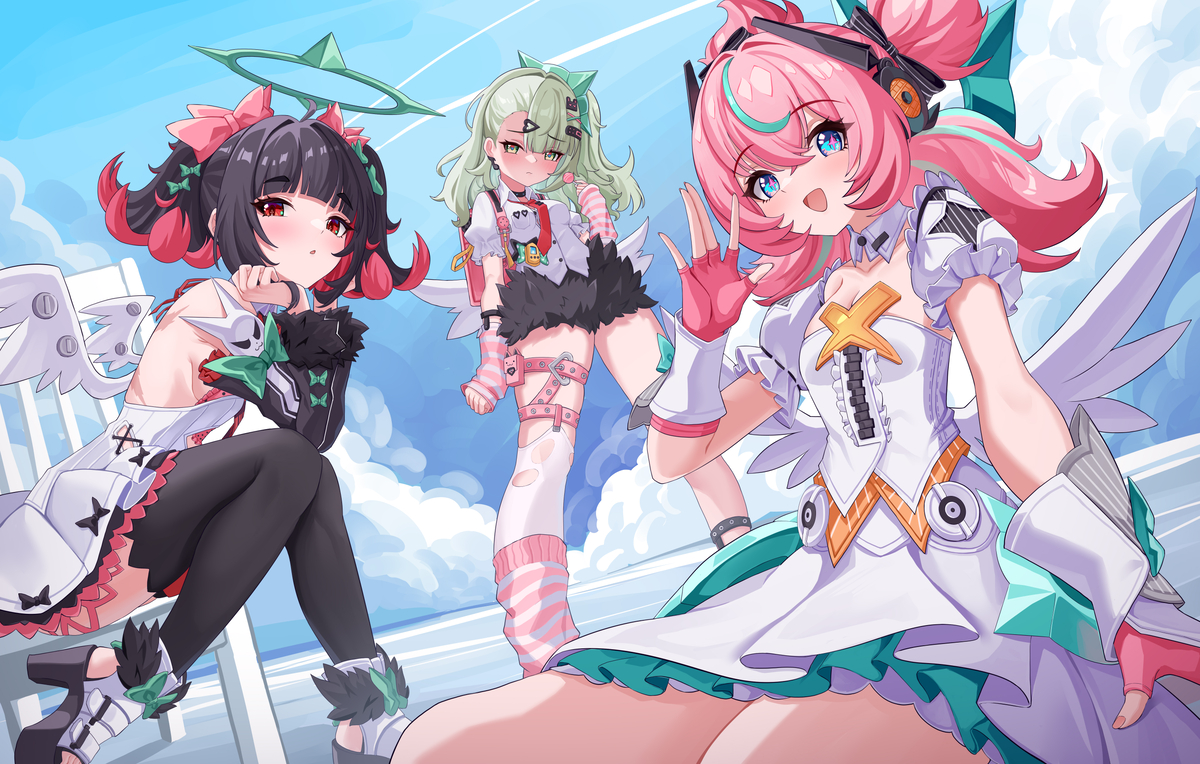 This is a pixiv picture whose title is 妄想天使.