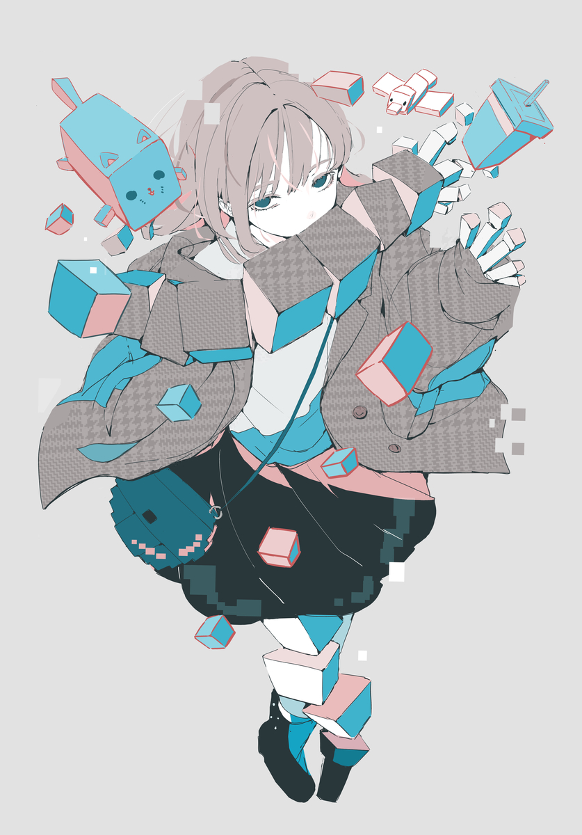 This is a pixiv picture whose title is 固有スキル：ボクセルアート化。.