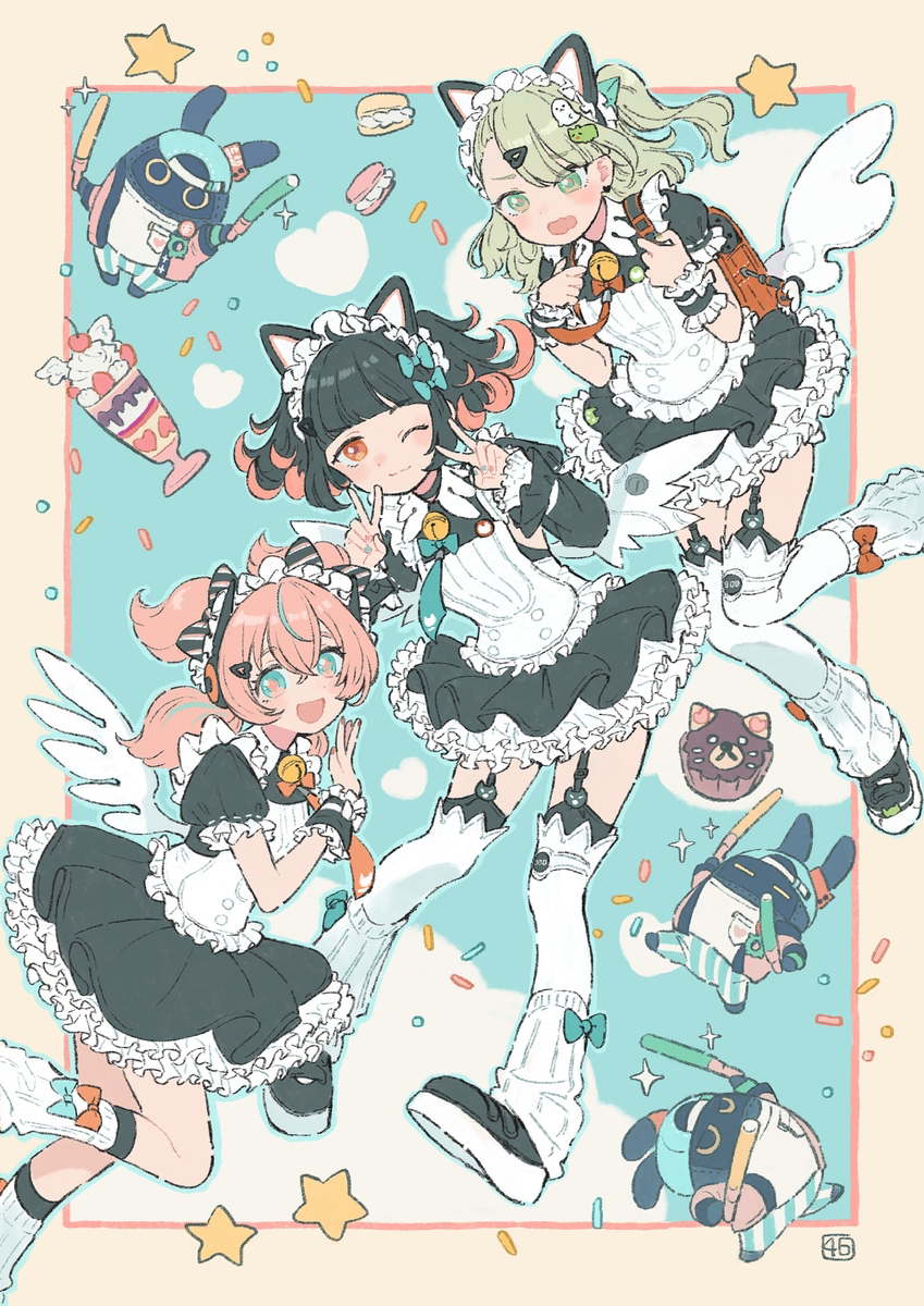 This is a pixiv picture whose title is 【ゼンゼロ】妄想メイドエンジェル.