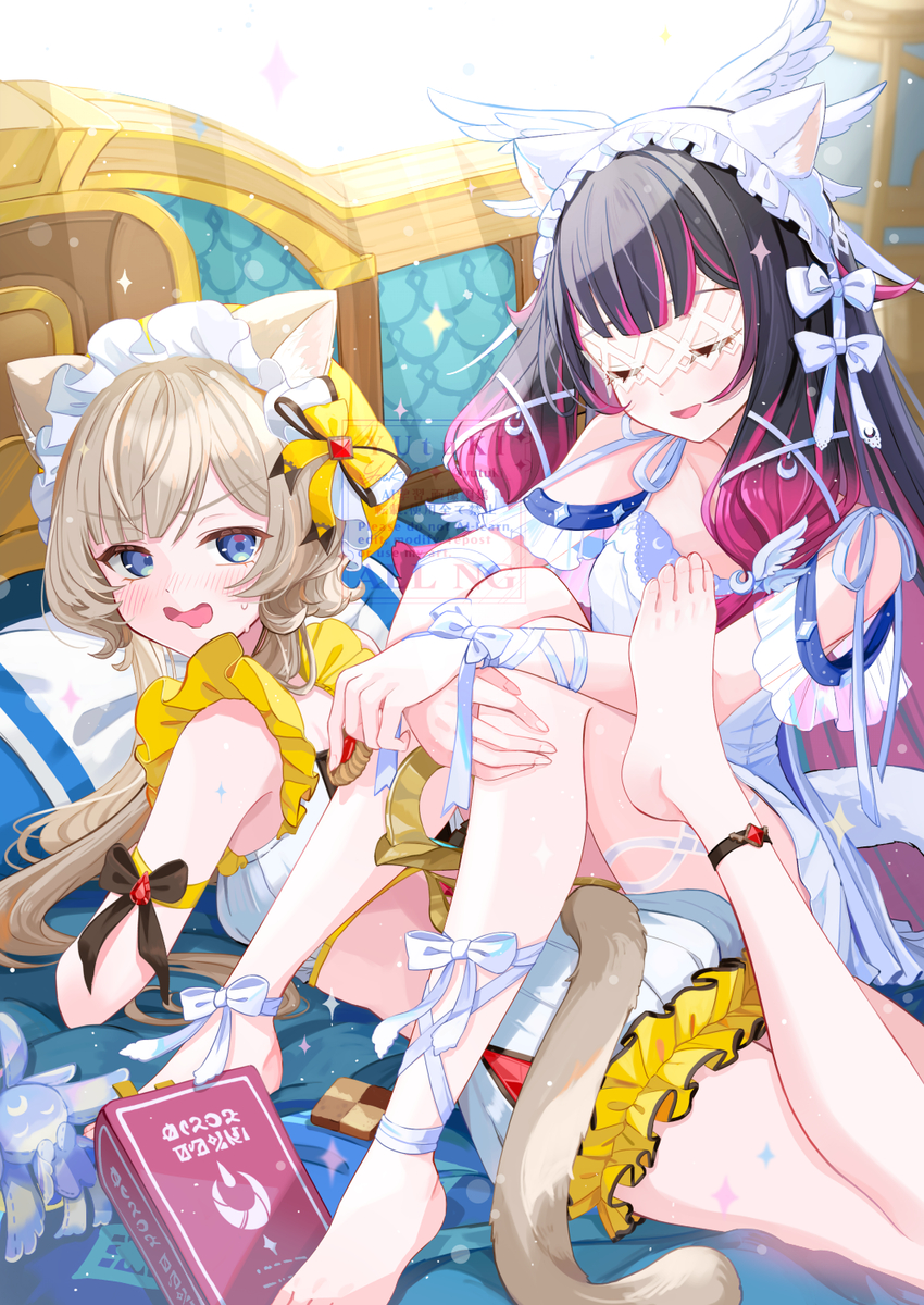 This is a pixiv picture whose title is お泊まり会.