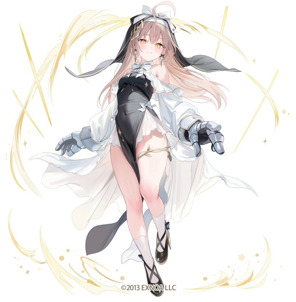 This is a pixiv picture whose title is 【千年戦争アイギス】神官拳士クノン.