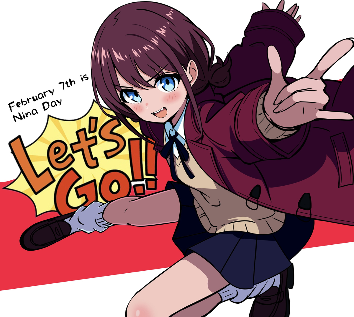 This is a pixiv picture whose title is 2月7日はニナの日.