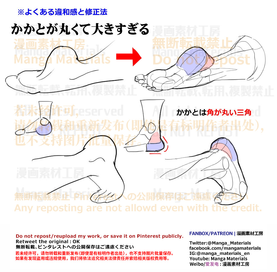 This is a pixiv picture whose title is 個人メモ：足裏のよくある違和感.