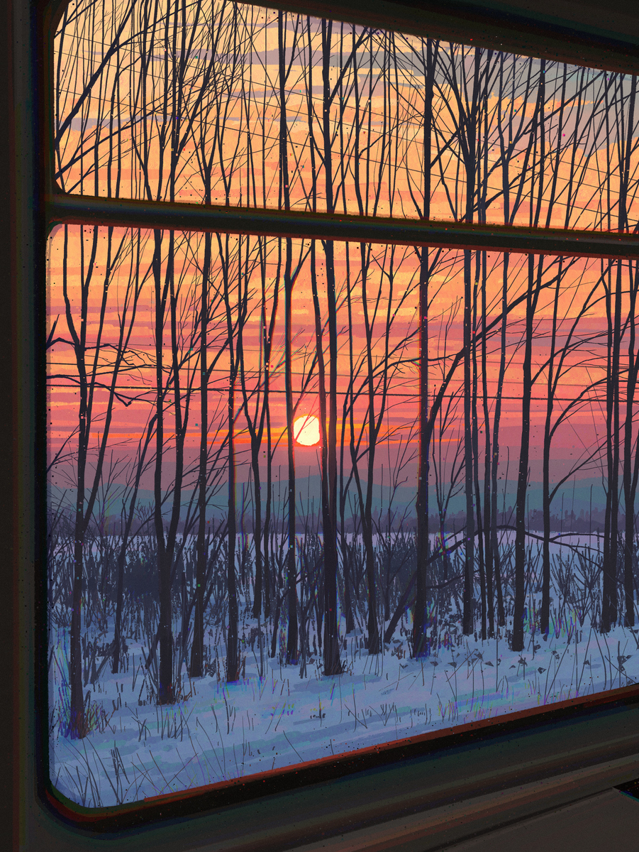 This is a pixiv picture whose title is 旅程.