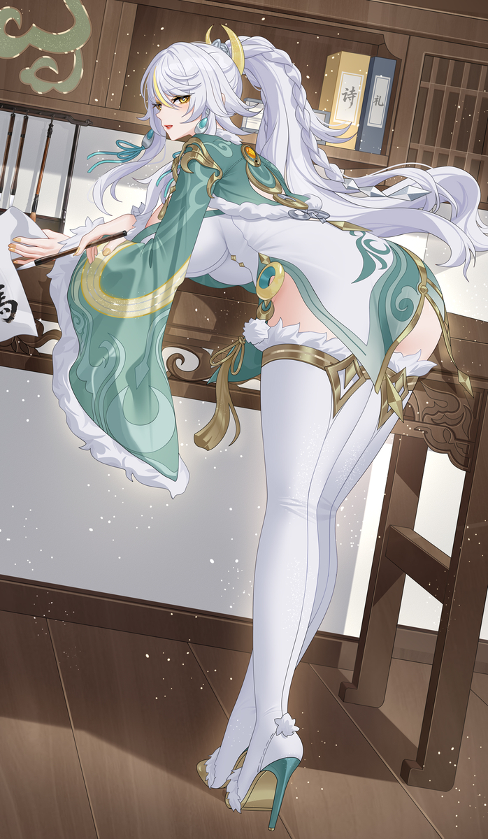 This is a pixiv picture whose title is 兹白.