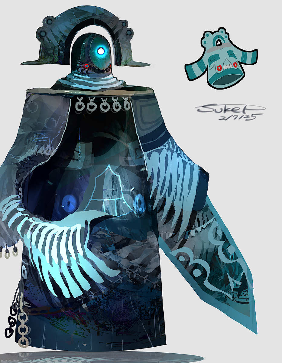 This is a pixiv picture whose title is ドータクンモチーフの騎士.