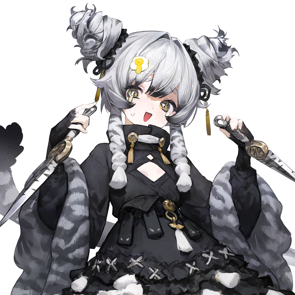 This is a pixiv picture whose title is White Tiger warrior.