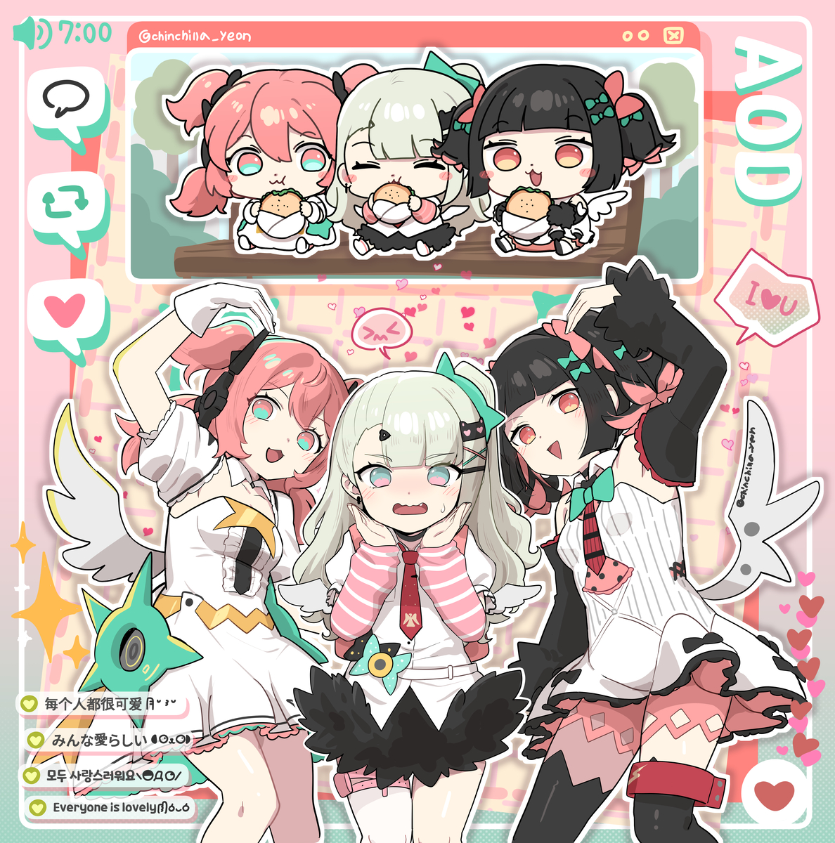 This is a pixiv picture whose title is 엔젤 디!.