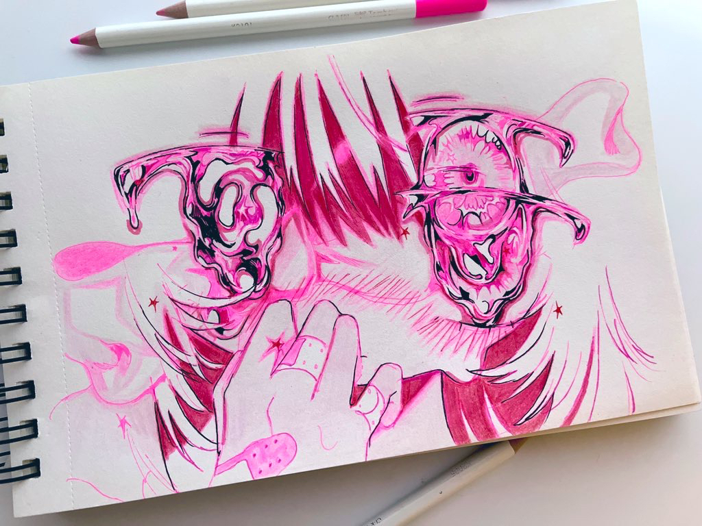 This is a pixiv picture whose title is アナログ絵まとめ.