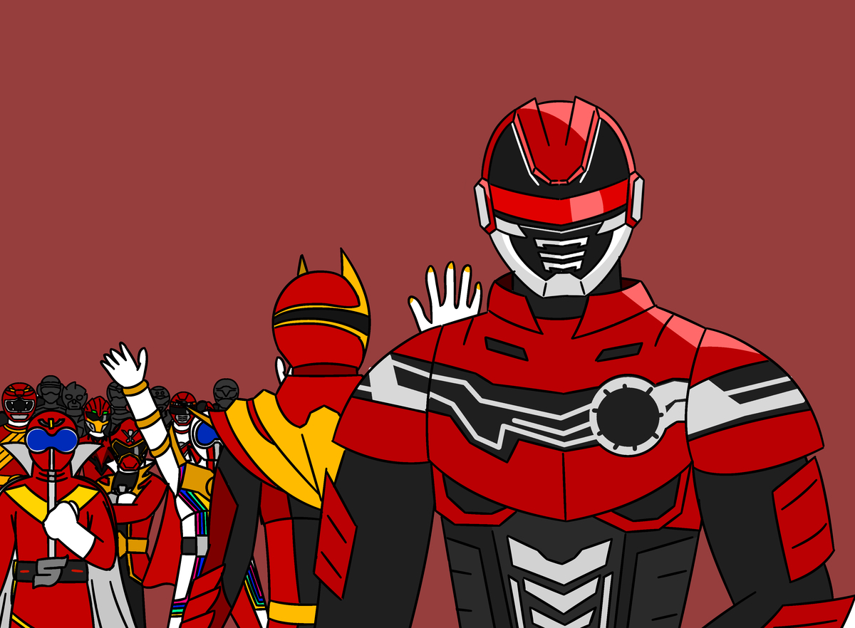 This is a pixiv picture whose title is あばよスーパー戦隊　よろしく宇宙刑事.