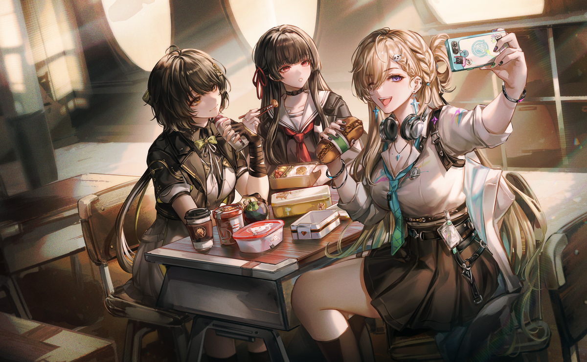 This is a pixiv picture whose title is お昼の時間.