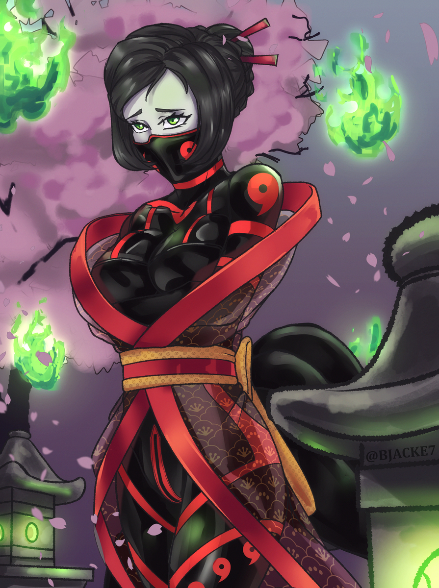 This is a pixiv picture whose title is 狐の行列.