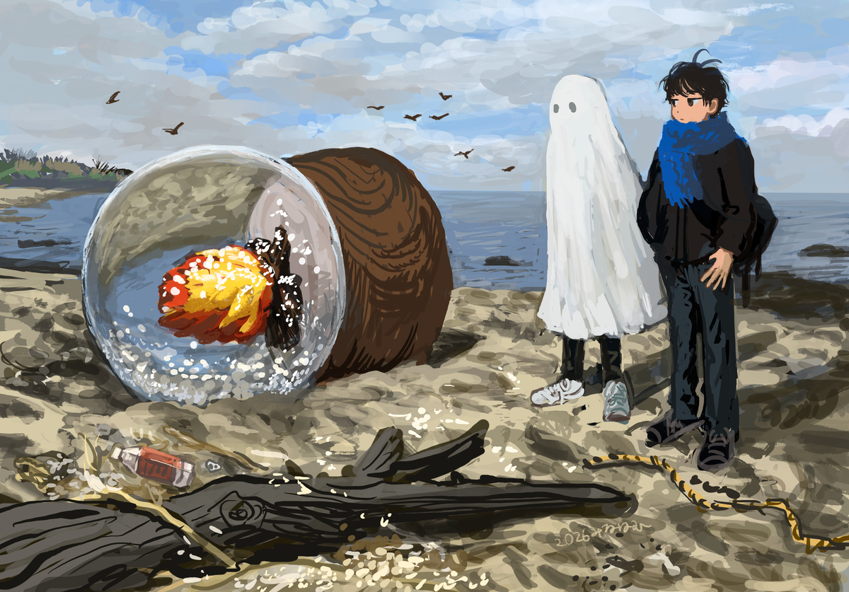 This is a pixiv picture whose title is 落とし物.