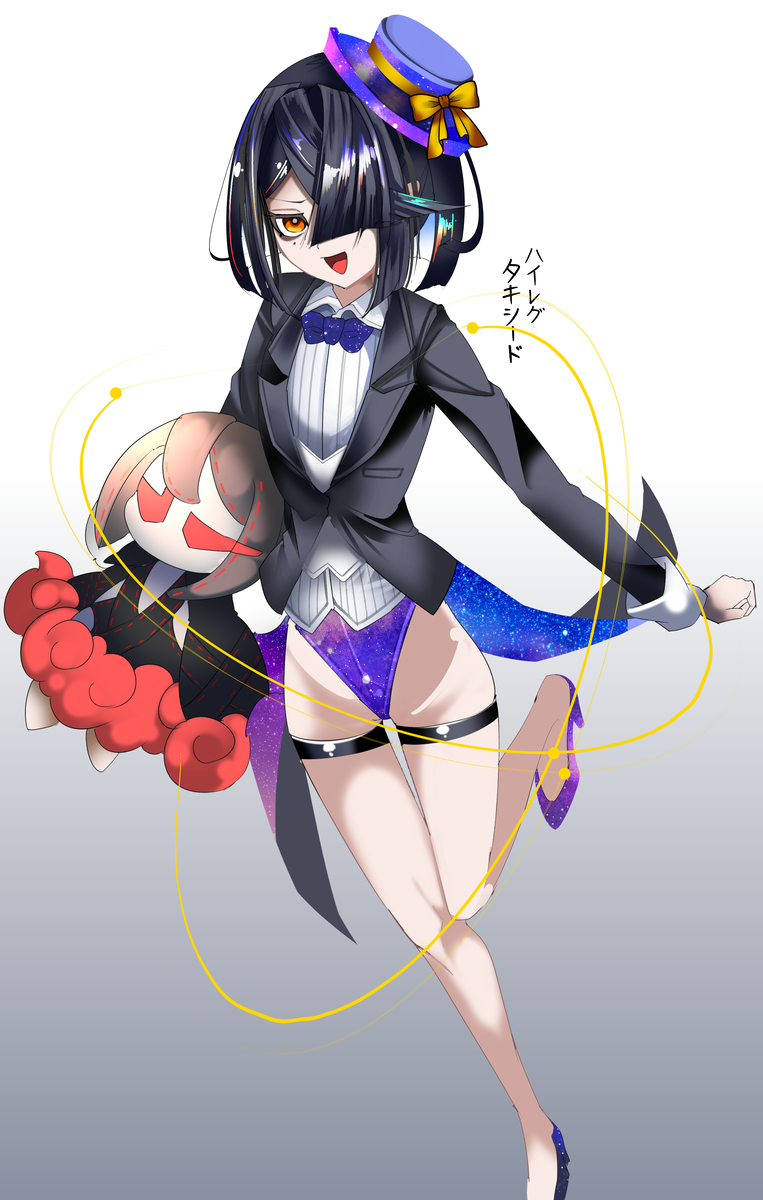 This is a pixiv picture whose title is ハイレグタキシード.