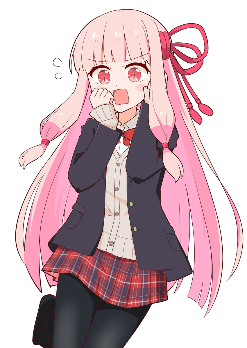 This is a pixiv picture whose title is 制服茜ちゃん.