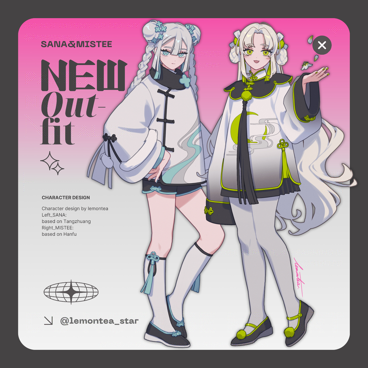 This is a pixiv picture whose title is Sana+Mistee🌸.