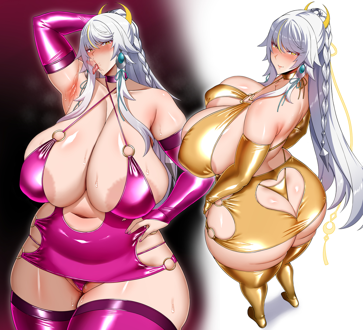 This is a pixiv picture whose title is 兹白.