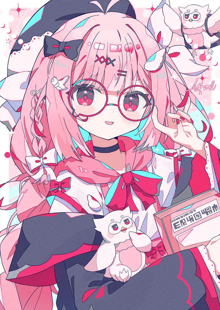 This is a pixiv picture whose title is 🦉👓ちゃん.
