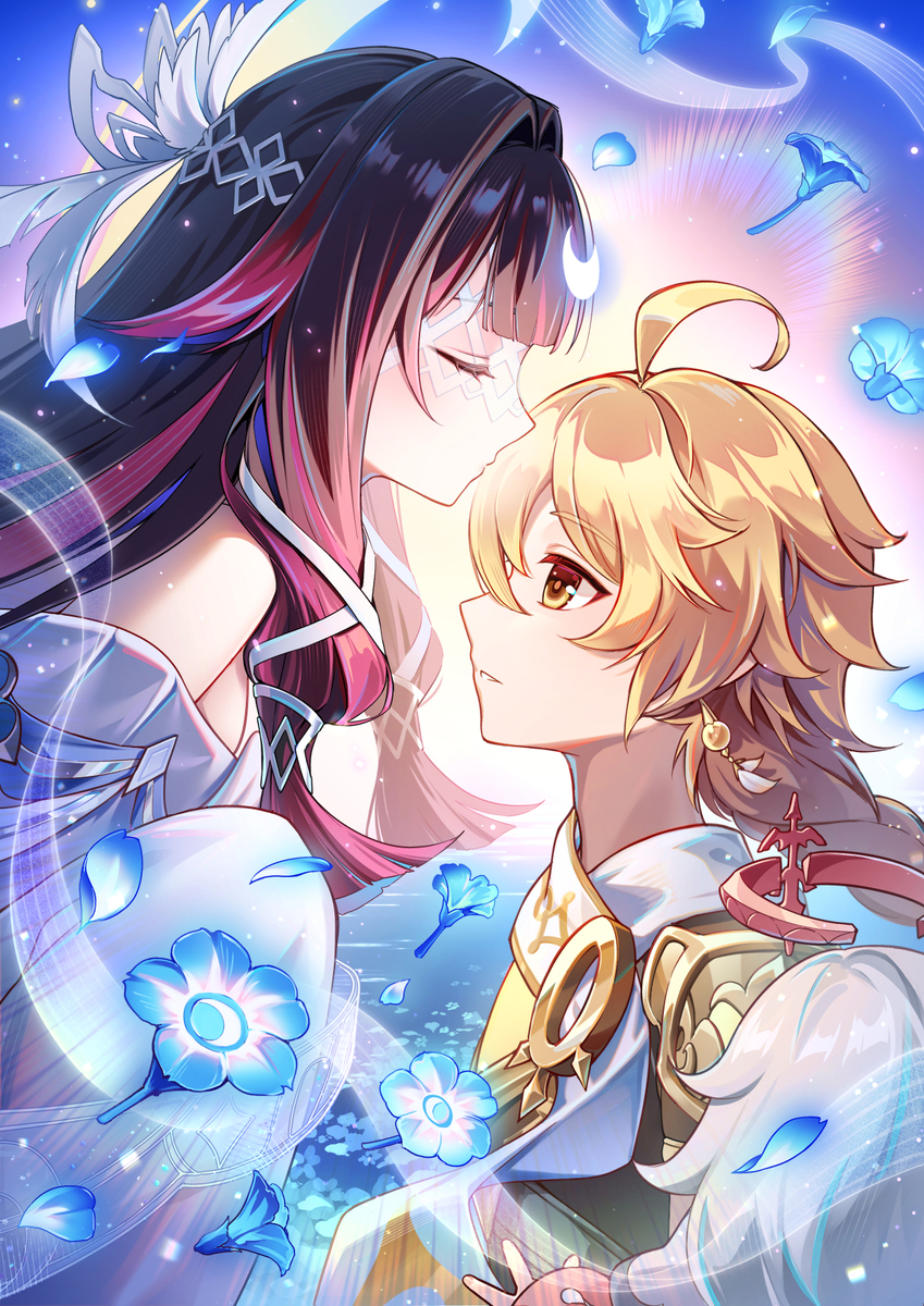 This is a pixiv picture whose title is 🌙.