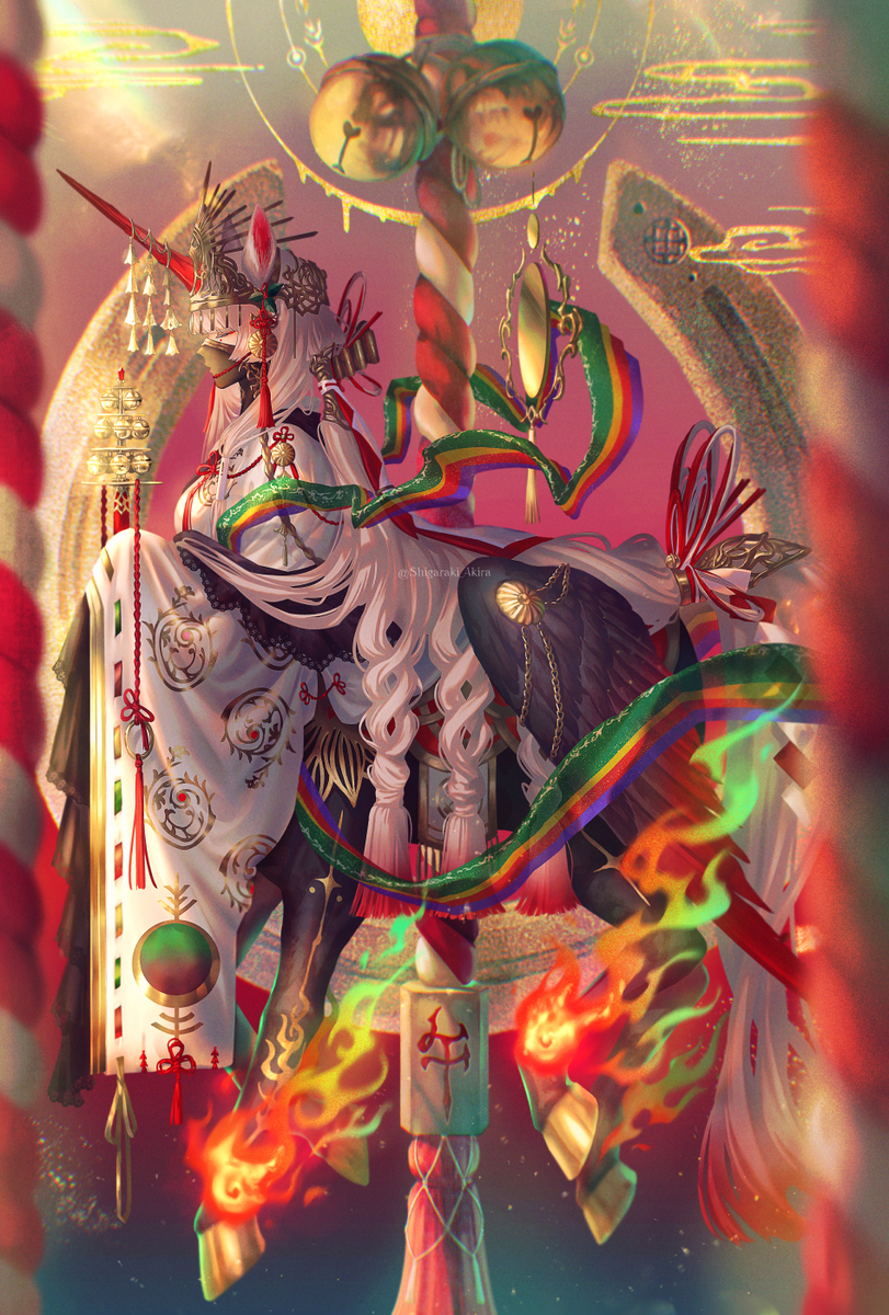 This is a pixiv picture whose title is 午.