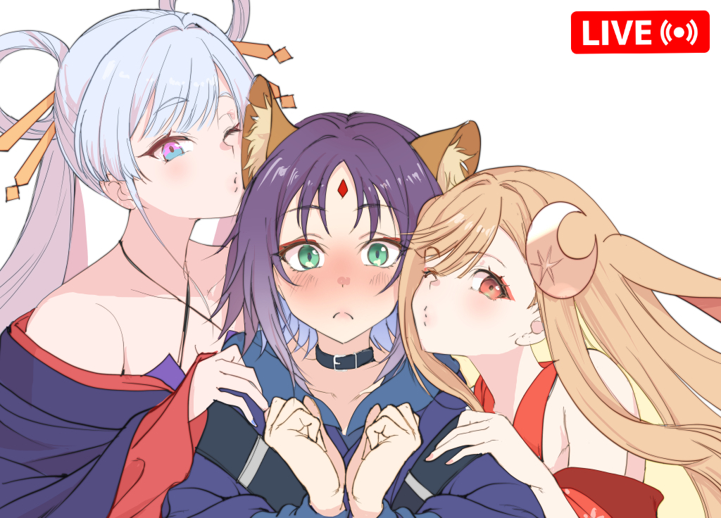 This is a pixiv picture whose title is 待って待って配信中だってばぁ！.