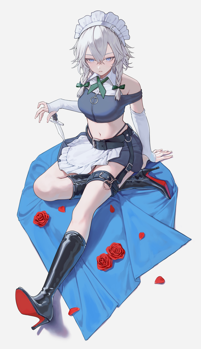 This is a pixiv picture whose title is 咲夜.