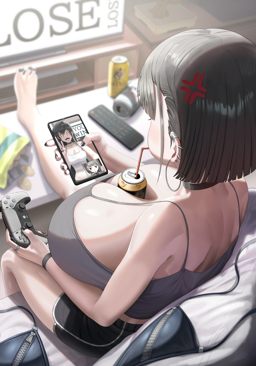 This is a pixiv picture whose title is Gothy Gaming.