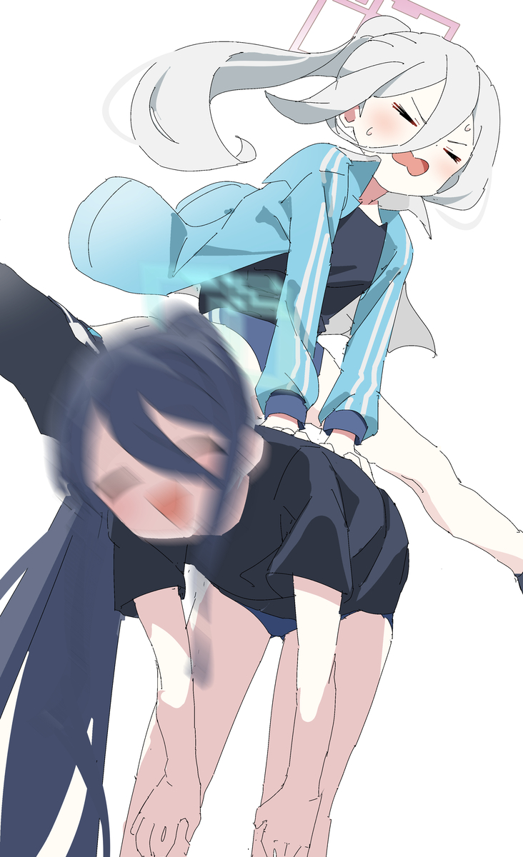 This is a pixiv picture whose title is 馬跳び.