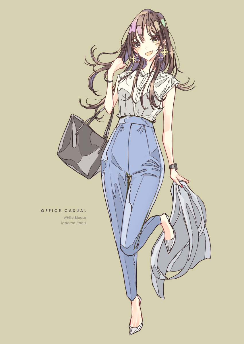 This is a pixiv picture whose title is テーパードパンツ.